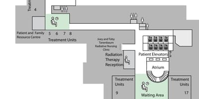Térkép Margaret Hercegnő Cancer Centre Toronto 2. emelet Alatt, (B2)