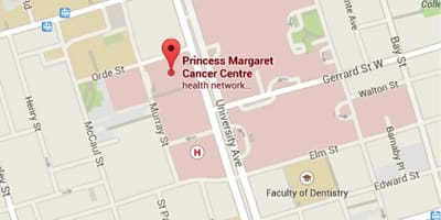 Térkép Margaret Hercegnő Cancer Centre Toronto
