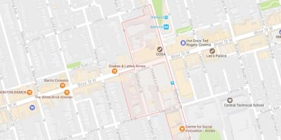 Térkép Mirvish Falu szomszédságában Toronto