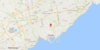 Térkép Moore Park Toronto kerület