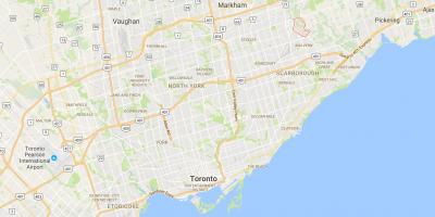 Térkép Morningside Heights negyedében Toronto
