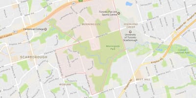 Térkép Morningside környéken Toronto