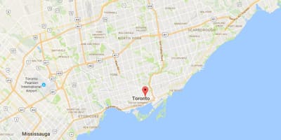 Térkép Moss Park Toronto kerület
