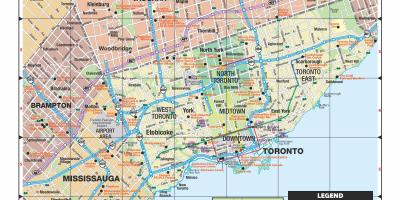 A térkép nagyobb Toronto terület