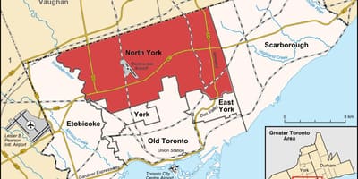 Térkép Északi York-Toronto