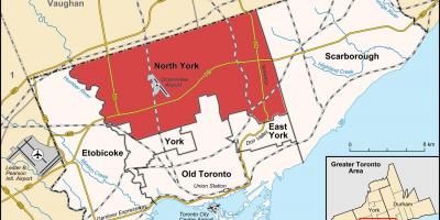 Térkép Északi York-Toronto