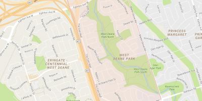 Térkép Nyugati Deane Park szomszédságában, Toronto