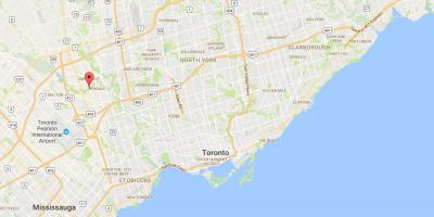 Térkép Nyugati Humber-Clairville kerületi Toronto