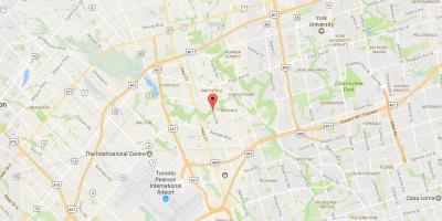 Térkép Nyugati Humber-Clairville környéken Toronto