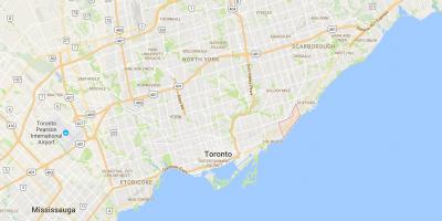 Térkép Nyírfa Cliff kerületi Toronto