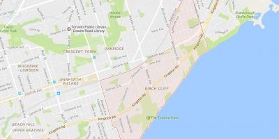 Térkép Nyírfa Cliff környéken Toronto