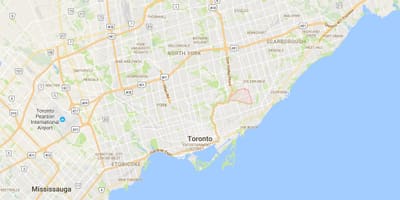 Térkép O ' connor–Parkview kerületi Toronto