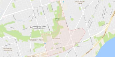 Térkép Oakridge környéken Toronto