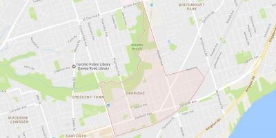 Térkép Oakridge környéken Toronto