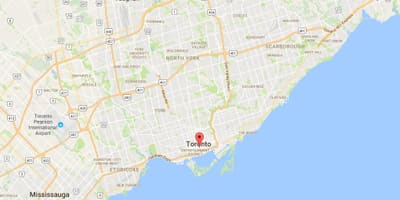 Térkép Pénzügyi Kerületben, Toronto