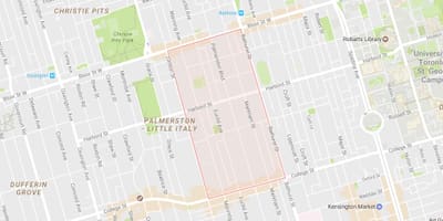 Térkép Palmerston környéken Toronto