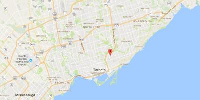 Térkép Pape Falu kerületi Toronto