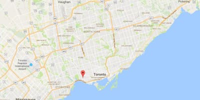 Térkép Parkdale kerületi Toronto