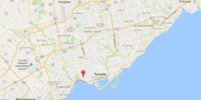Térkép Parkdale kerületi Toronto