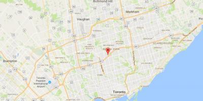 Térkép Páncél Heights negyedében Toronto