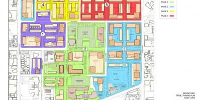 Térkép Revitalizációs terv Regent Park Toronto