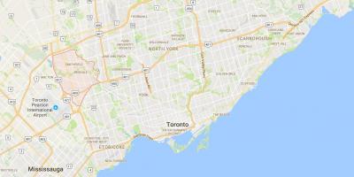 Térkép Rexdale kerületi Toronto