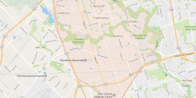 Térkép Rexdale környéken Toronto