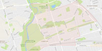 Térkép Rockcliffe–Smythe környéken Toronto