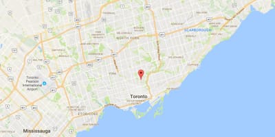 Térkép Rosedale kerületi Toronto