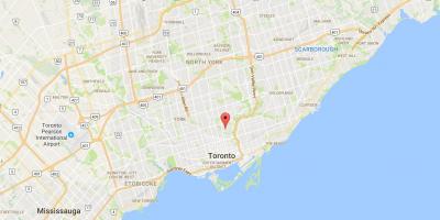 Térkép Rosedale kerületi Toronto