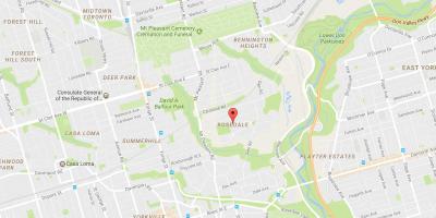 Térkép Rosedale környéken Toronto