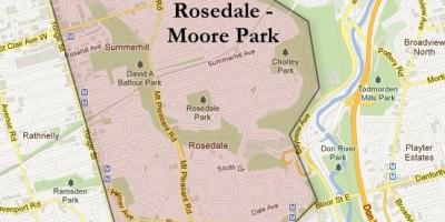 Térkép Rosedale Moore Park Toronto