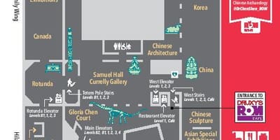 Térkép Royal Ontario Múzeum 1. szint