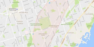 Térkép Scarborough Csomópont szomszédságában Toronto