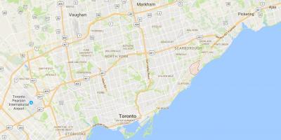 Térkép Scarborough Falu kerületi Toronto