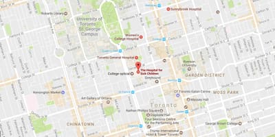 Térkép Sickkids Toronto