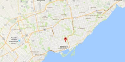 Térkép St. James Város kerületi Toronto
