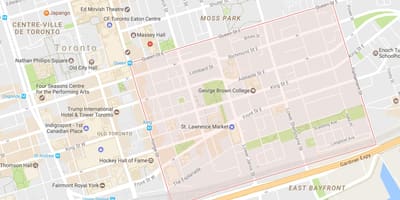 Térkép St. Lawrence környéken Toronto
