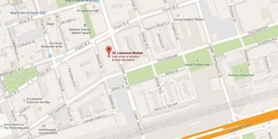 Térkép St. Lawrence market