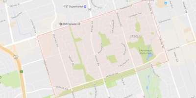 Térkép Steele környéken Toronto