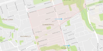 Térkép Summerhill környéken Toronto