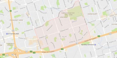 Térkép Tam O'Shanter – Sullivan környéken Toronto
