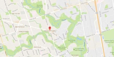 Térkép Thistletownneighbourhood környéken Toronto