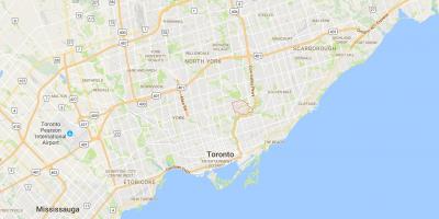 Térkép Thorncliffe Park Toronto kerület