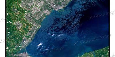 Térkép Toronto, Ontario-tó, műholdas