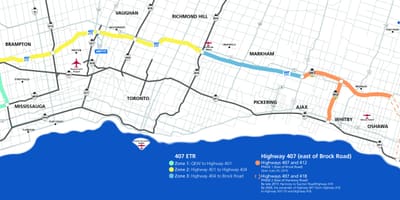 Térkép Toronto autópálya 407