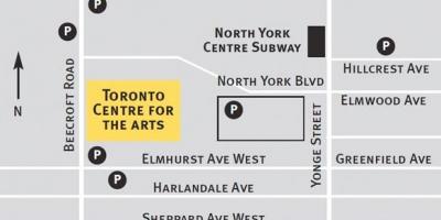 Térkép Toronto centre for the arts