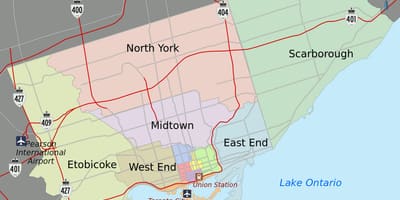 Térkép Toronto City