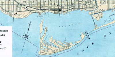 Térkép Toronto Harbour 1906