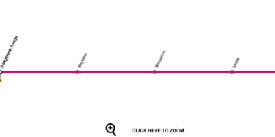 Térkép Toronto metró vonal 4 Sheppard